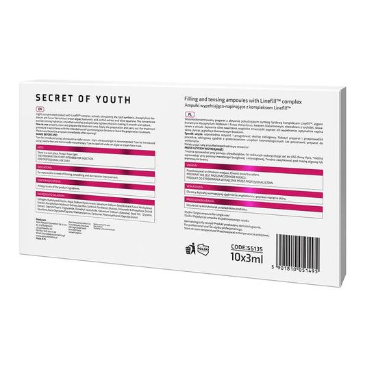 Apis Secret of Youth Filling and Tensing Ampoules with Linefill™ Complex | 10x3ml