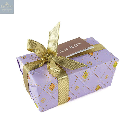 Assorted NON ALCOHOLIC Belgian chocolates in gift wrapped ballotins with menu tag - 2 designs