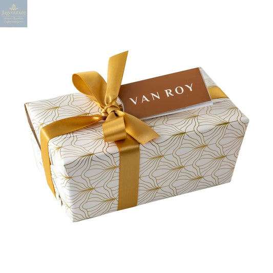 Assorted NON ALCOHOLIC Belgian chocolates in gift wrapped ballotins with menu tag