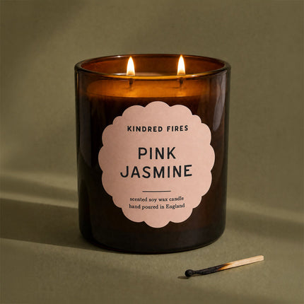 Pink Jasmine Extra Large Luxury 2 Wick Candle