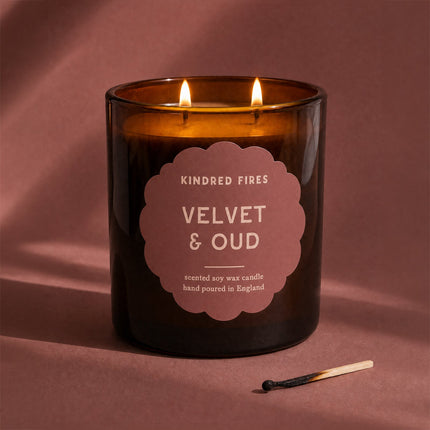 Velvet & Oud Extra Large Luxury 2 Wick Candle