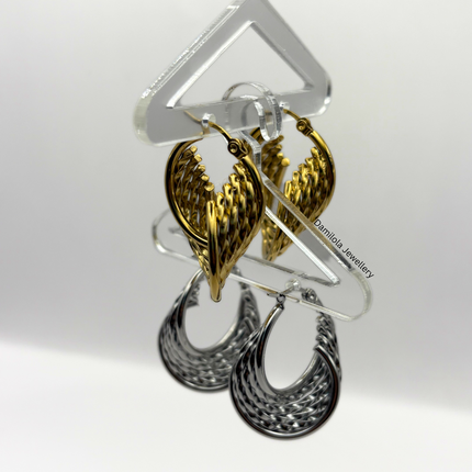 Luxe Gold ‘Idia’ Textured Swirl Hoops
