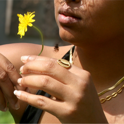 Cowrie Ring - Gold/Silver