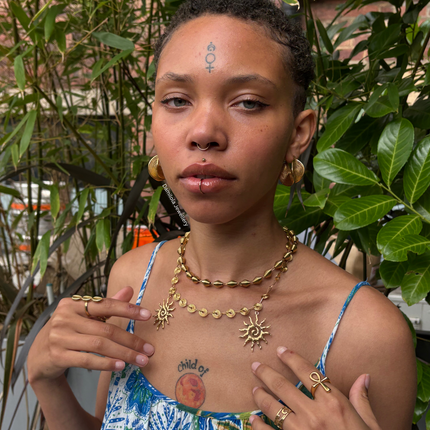 Luxe Sunwave ‘Shena’ Hoop Earrings - Silver/Gold