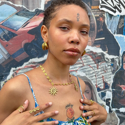 ‘AmaRa’ Eternal Sun Necklace - Gold/Silver
