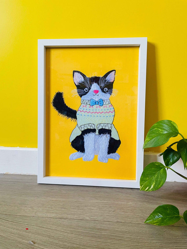 CLEARANCE Noodle the Jumper Cat Original Art