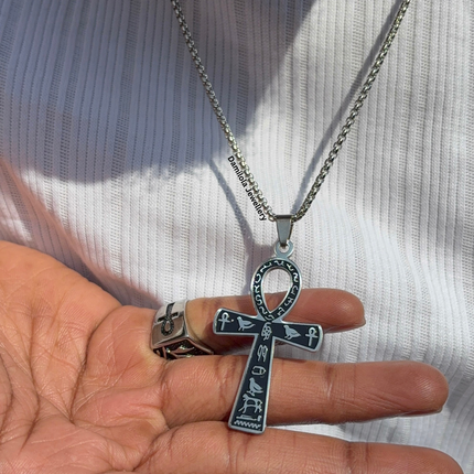 Ancient Ankh Noir Necklace