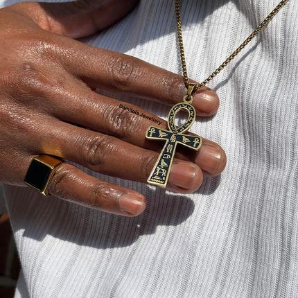 Ancient Ankh Noir Necklace