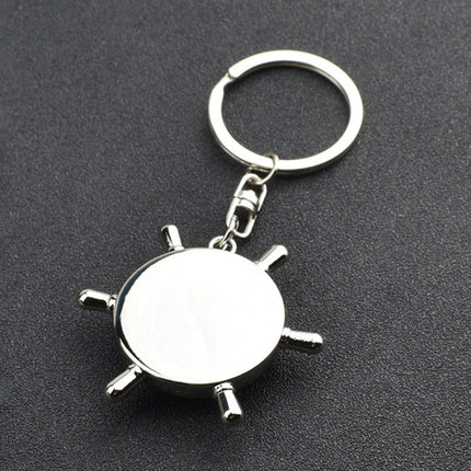 Creative Rudder Compass Style Keychain, Rudder Compass