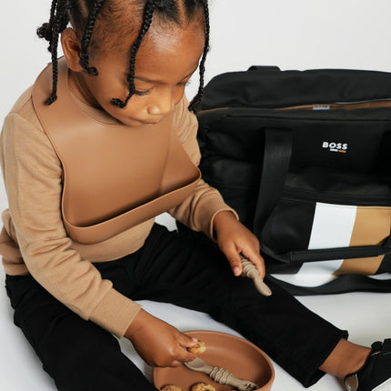 Bloom Bambini Silicone Heart Shaped Suction Plates in Brown