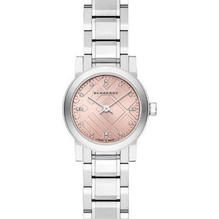 Burberry Ladies Watch The City Check Diamonds Pink BU9223