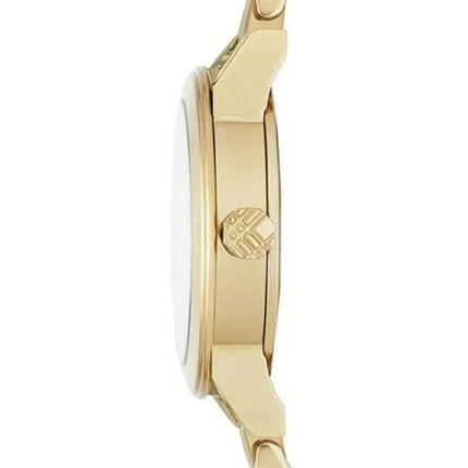 Burberry Ladies Watch The City 26mm Engraved Check Gold BU9234