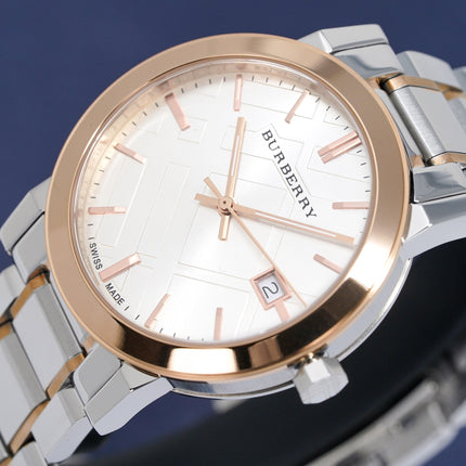 Burberry Unisex Watch The City 38mm Two Tone Rose Gold BU9006