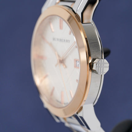 Burberry Unisex Watch The City 38mm Two Tone Rose Gold BU9006