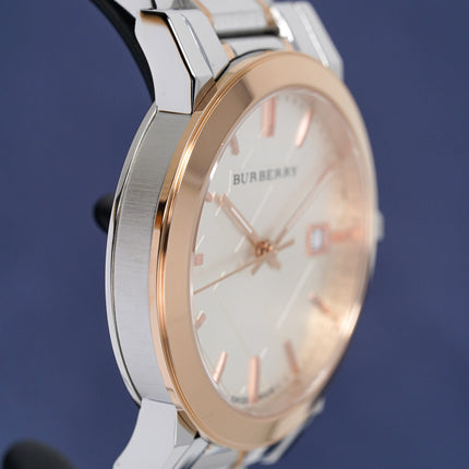 Burberry Unisex Watch The City 38mm Two Tone Rose Gold BU9006