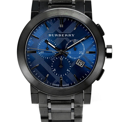 Burberry Men's Watch Chronograph The City 42mm Gun Metal BU9365