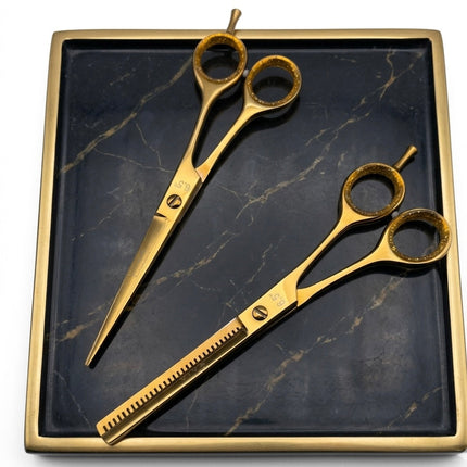 Haircut & Thinning Scissors Set - GOLD