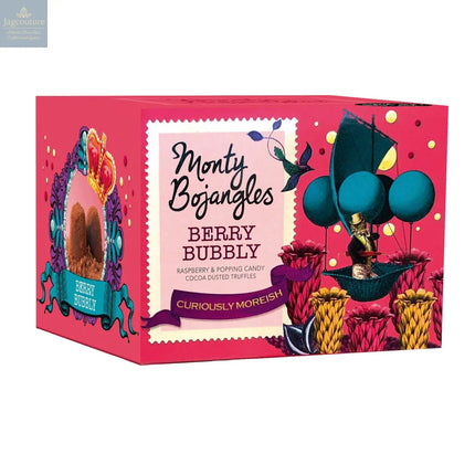 Berry Bubbly gift box of raspberry flavoured cocoa dusted truffles with popping candy
