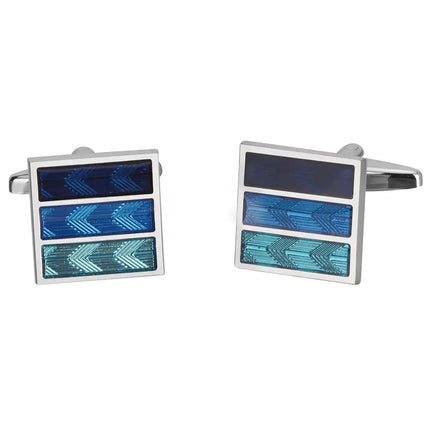 Blue 3 Stripe Cufflinks