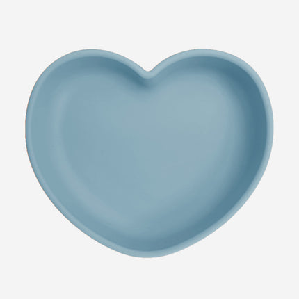 Bloom Bambini Silicone Heart Shaped Suction Plates in Blue