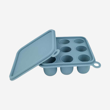 Bloom Bambini Silicone Baby Freezer Cube Trays with Cover in Blue