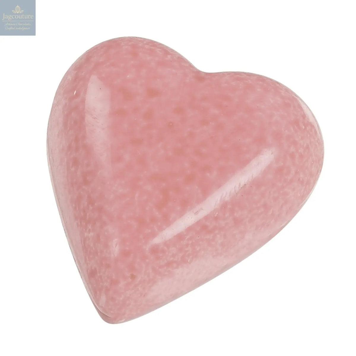 Blushed - white coloured chocolate caramel praline hearts 15g