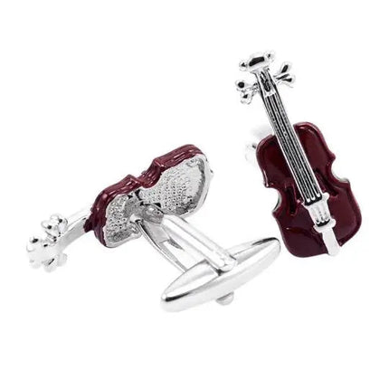 Brown Violin Cufflinks