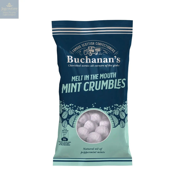 Buchanan's bag of Melt In the Mouth Mint Crumbles