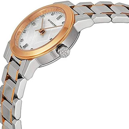 Burberry Ladies Watch The City Diamonds 26mm Two Tone Rose Gold BU9214