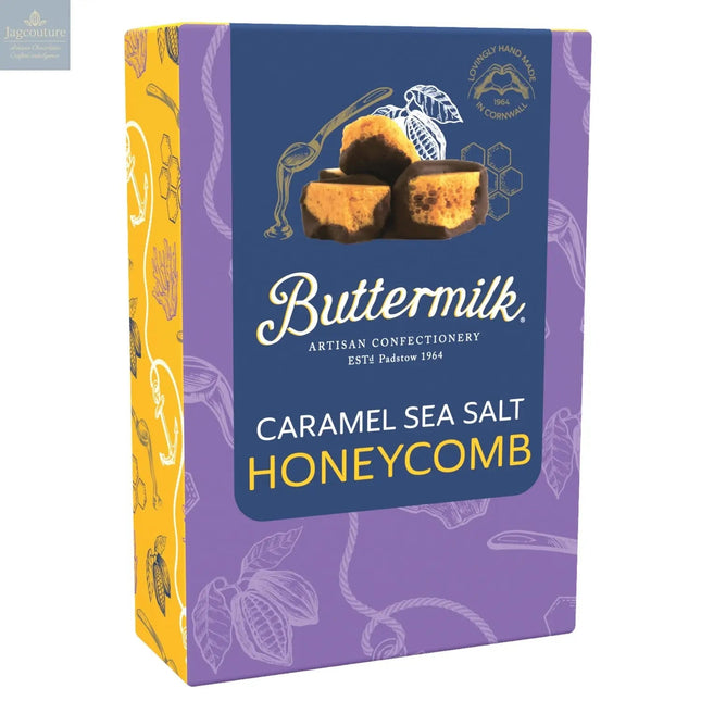 Buttermilk dark chocolate covered caramel sea salt honeycomb in sharing box