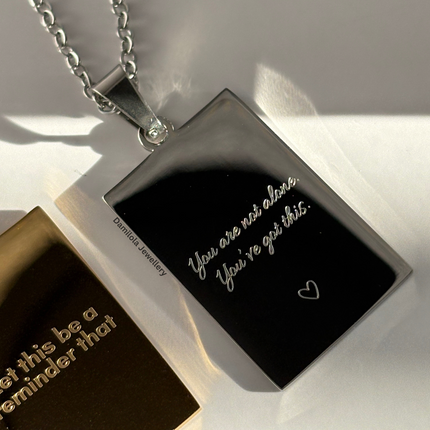 ‘You are not alone’ Necklace - Gold/Silver - Double Sided