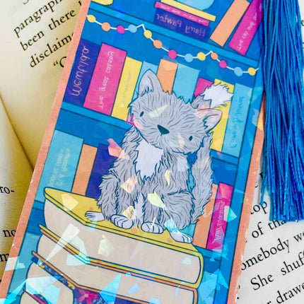 Cat Bookmark- Handmade Holographic Bookmark