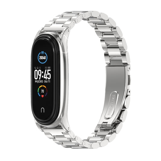 Mijobs Stainless Steel Metal Watch Band for Xiaomi Mi Band 3 & 4 & 5 & 6
