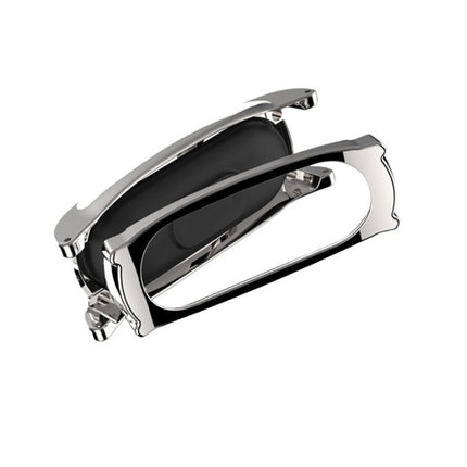 Mijobs Screwless Magnetic Case Top-grain Leather Watch Band for Xiaomi Mi Band 3 & 4 & 5 & 6, Host not Included, CA0139A, CA0139B, CA0139C, CA0139D, CA0139E, CA0139F, CA0139G