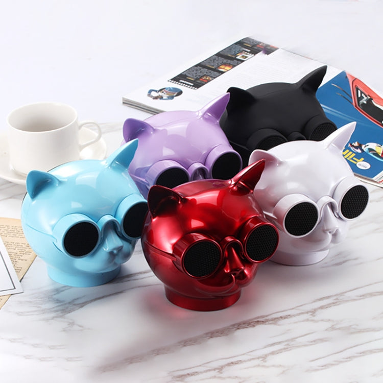 T8 Mini Cat Shape Stereo Wireless Bluetooth Speaker, Support Hands-free / TF Card / FM