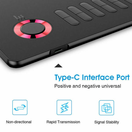 VEIKK A15 10x6 inch 5080 LPI Smart Touch Electronic Graphic Tablet, with Type-C Interface