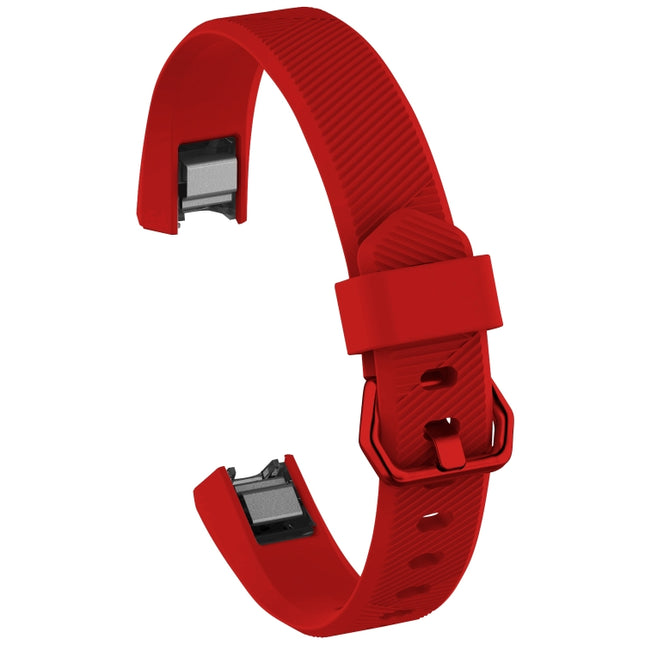 Solid Color Silicone Watch Band for FITBIT Alta / HR, Size: L(Brown), L