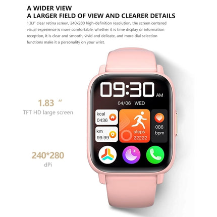 DM60 1.83 inch Waterproof Smart Watch, Support Body Temperature Monitoring / Heart Rate / Blood Oxygen / Blood Pressure Monitoring
