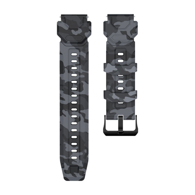 For KOSPET TANK M1 Pro (CA0832B) Silicone Watch Band, Watch Band Camouflage, Watch Band Black