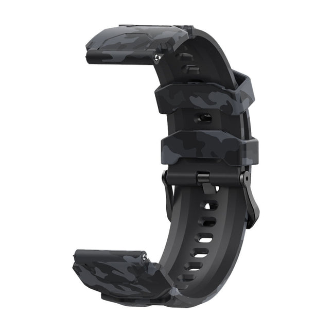 For KOSPET TANK M1 Pro (CA0832B) Silicone Watch Band, Watch Band Camouflage, Watch Band Black