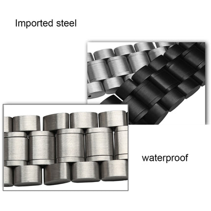 For Fitbit Blaze Smart Watch Butterfly Buckle 3 Beads Stainless Steel Watchband