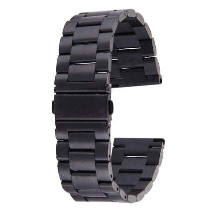 For Fitbit Blaze Smart Watch Butterfly Buckle 3 Beads Stainless Steel Watchband