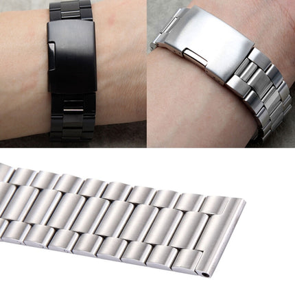 For Fitbit Blaze Smart Watch Butterfly Buckle 3 Beads Stainless Steel Watchband