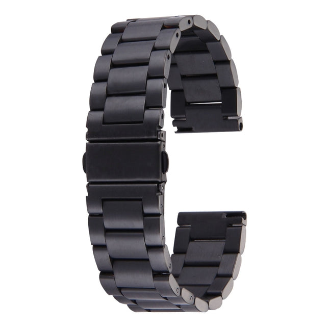 For Samsung Gear S2 Classic Smart Watch Butterfly Buckle 3 Beads Stainless Steel Watchband