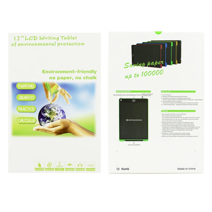 Portable 12 inch LCD Writing Tablet Drawing Graffiti Electronic Handwriting Pad Message Graphics Board Draft Paper with Writing Pen, 12 inch White, 12 inch Black, 12 inch Green, 12 inch Blue, 12 inch Red