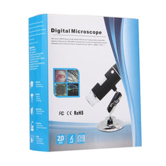 1000X Magnifier 0.3MP Image Sensor USB Digital Microscope with 8 LED & Professional Stand, 1000X