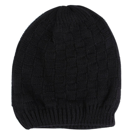 Square Textured Knitted Bluetooth Headset Warm Winter Hat with Mic for Boy & Girl & Adults