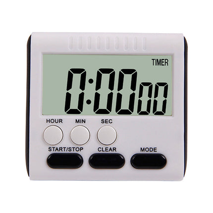 Kitchen Timer 24 Hours Digital Alarm Clock LCD Screen Magnetic Backing for Cooking Baking
