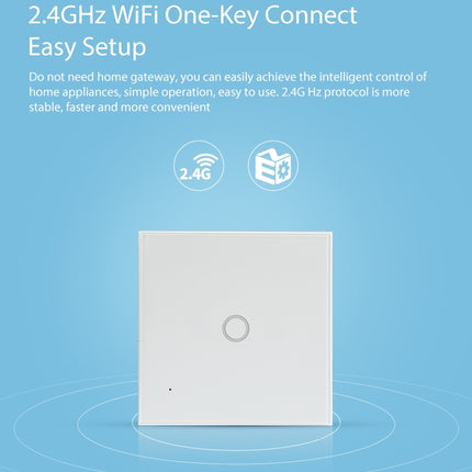 NEO NAS-SC01W Wireless WiFi EU Smart Light Control Switch 1Gang, 1 Gang