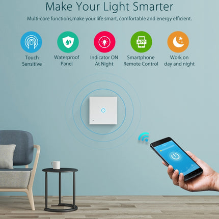 NEO NAS-SC01W Wireless WiFi EU Smart Light Control Switch 1Gang, 1 Gang